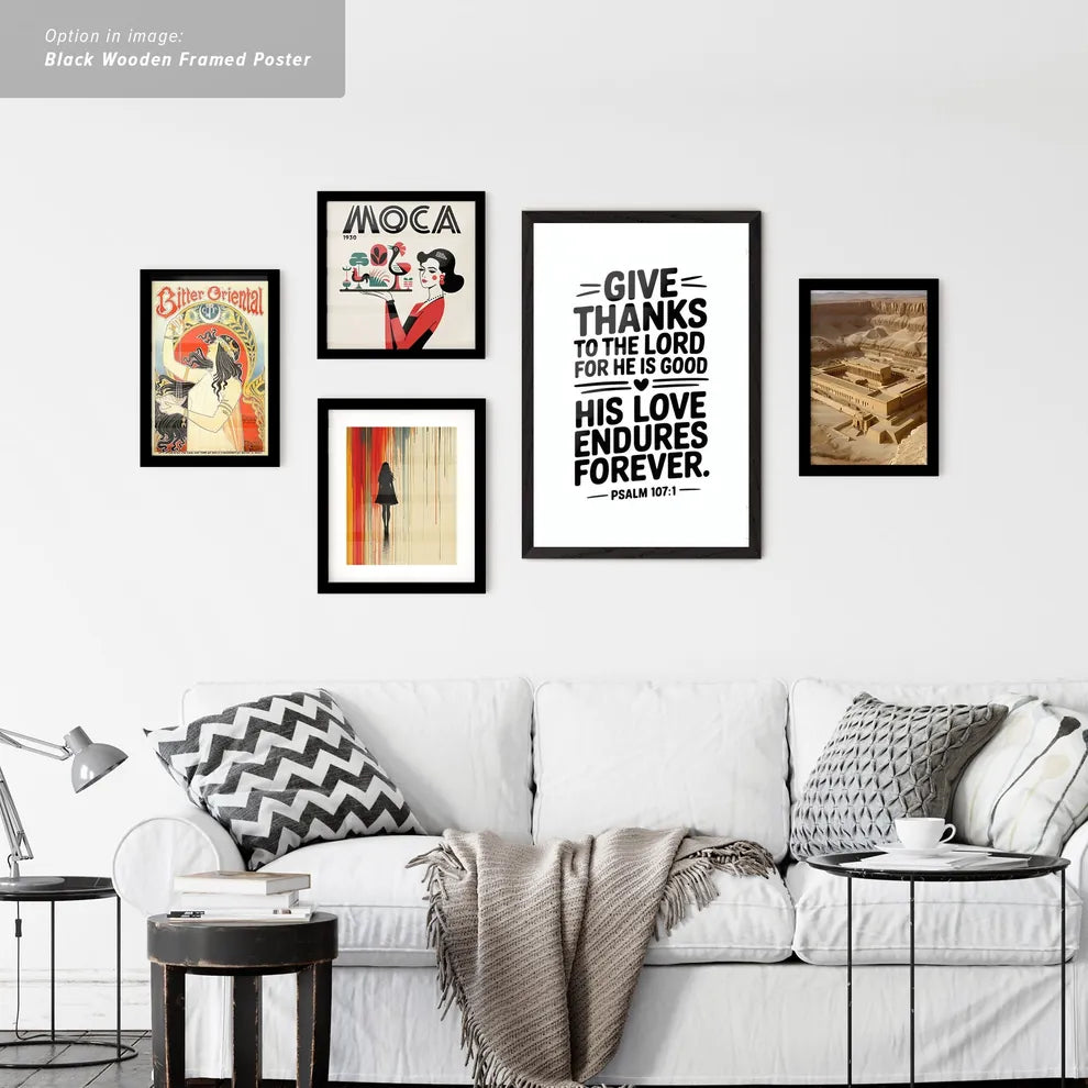 Vintage Ads with Inspirational Quote from Psalm 107:1