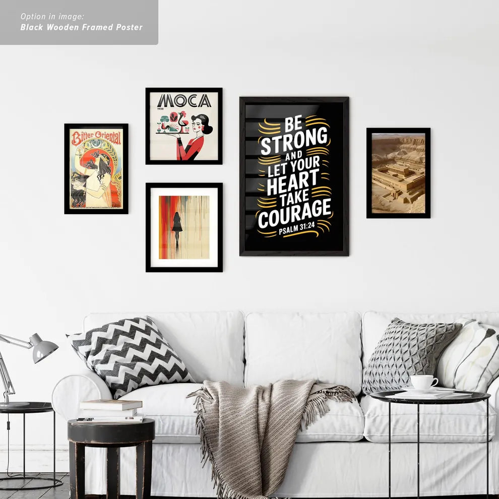 Vintage Ads with Inspirational Quote from Psalm 31:24