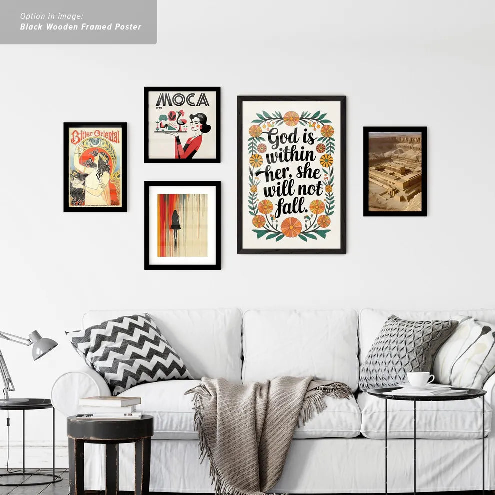 Vintage Ads with Inspirational Quote with Floral Design