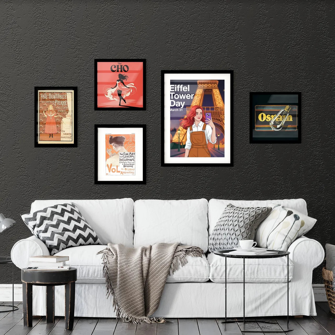 Celebrate Eiffel Tower Day: A Young Woman Enjoying Parisian Nightlife and Taking Selfies Collection