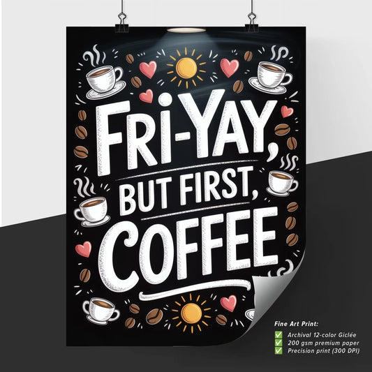 Celebrate the Weekend with Coffee: A Vibrant Friday Greeting for Coffee Lovers