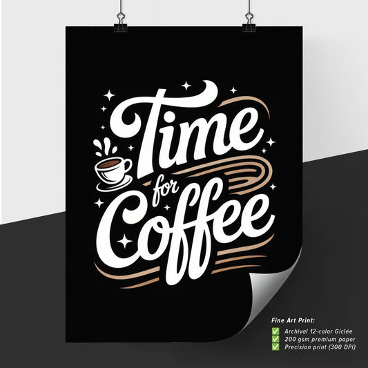 Creative Coffee-Themed Typography Design Celebrating the Joy of Coffee Moments