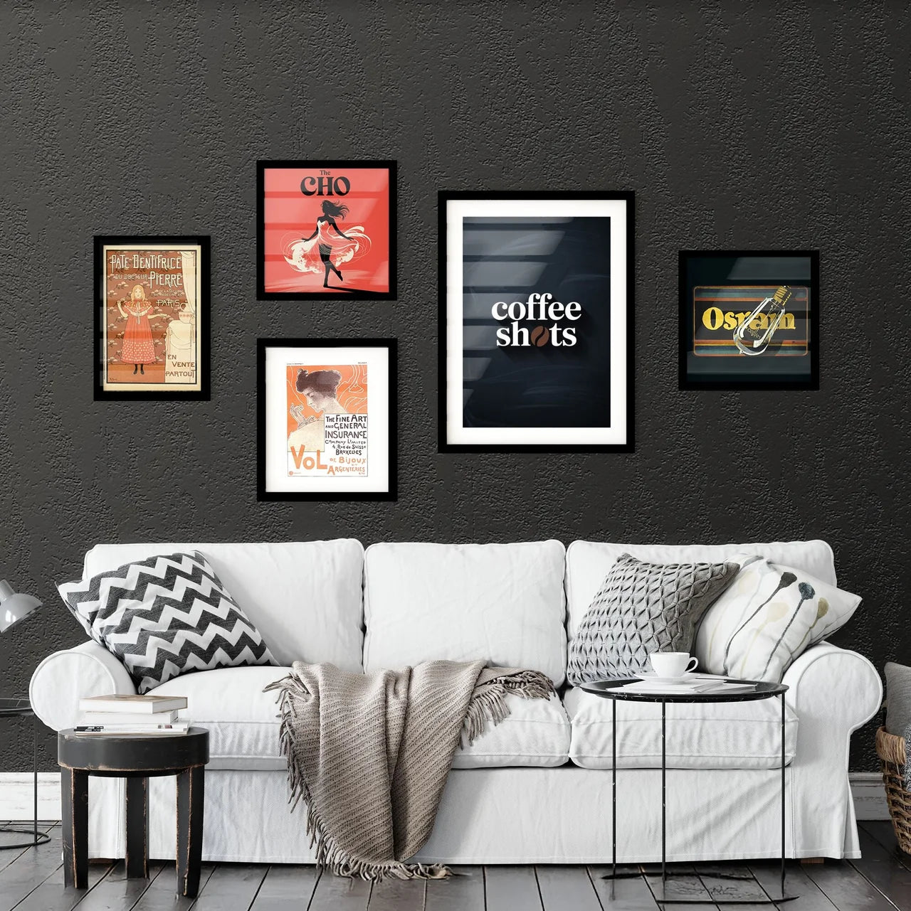 Elegant Coffee Shots Logo on Dark Background, Perfect for Branding and Marketing Coffee Products. Collection