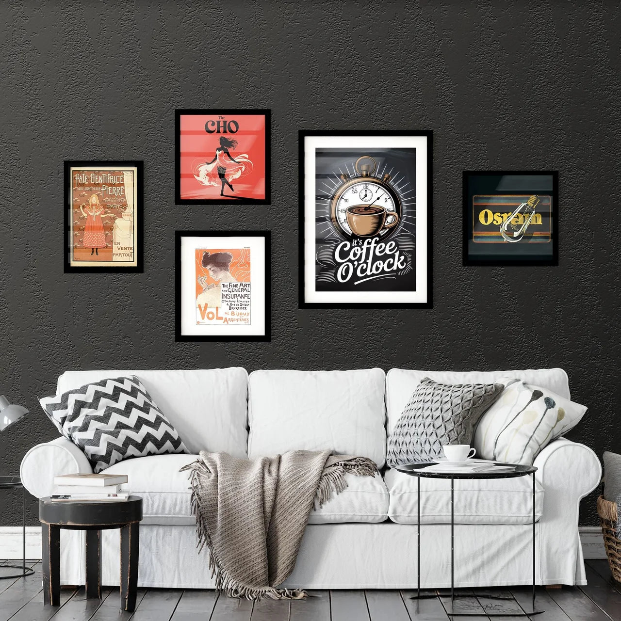 Stylish Coffee Time Illustration with Stopwatch and Charming Typography for Coffee Lovers Collection