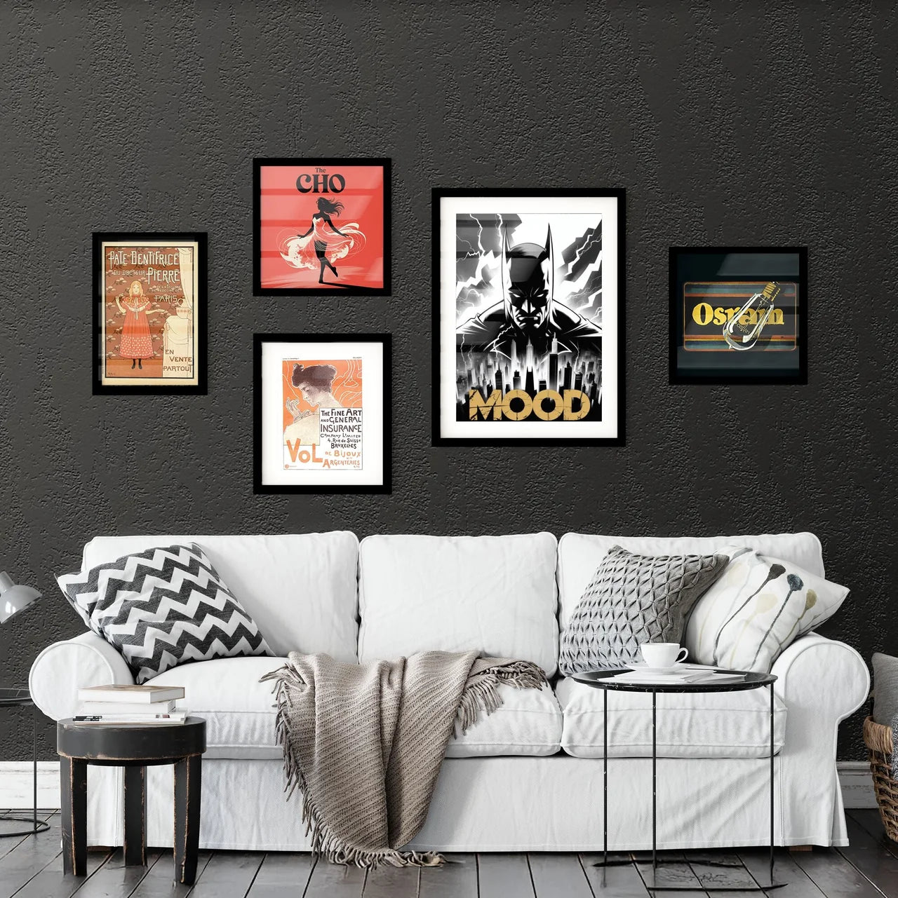 Heroic Atmosphere: A Dark Knight Overlooking a Cityscape with Mysterious Lightning and Dramatic Mood Elements. Collection