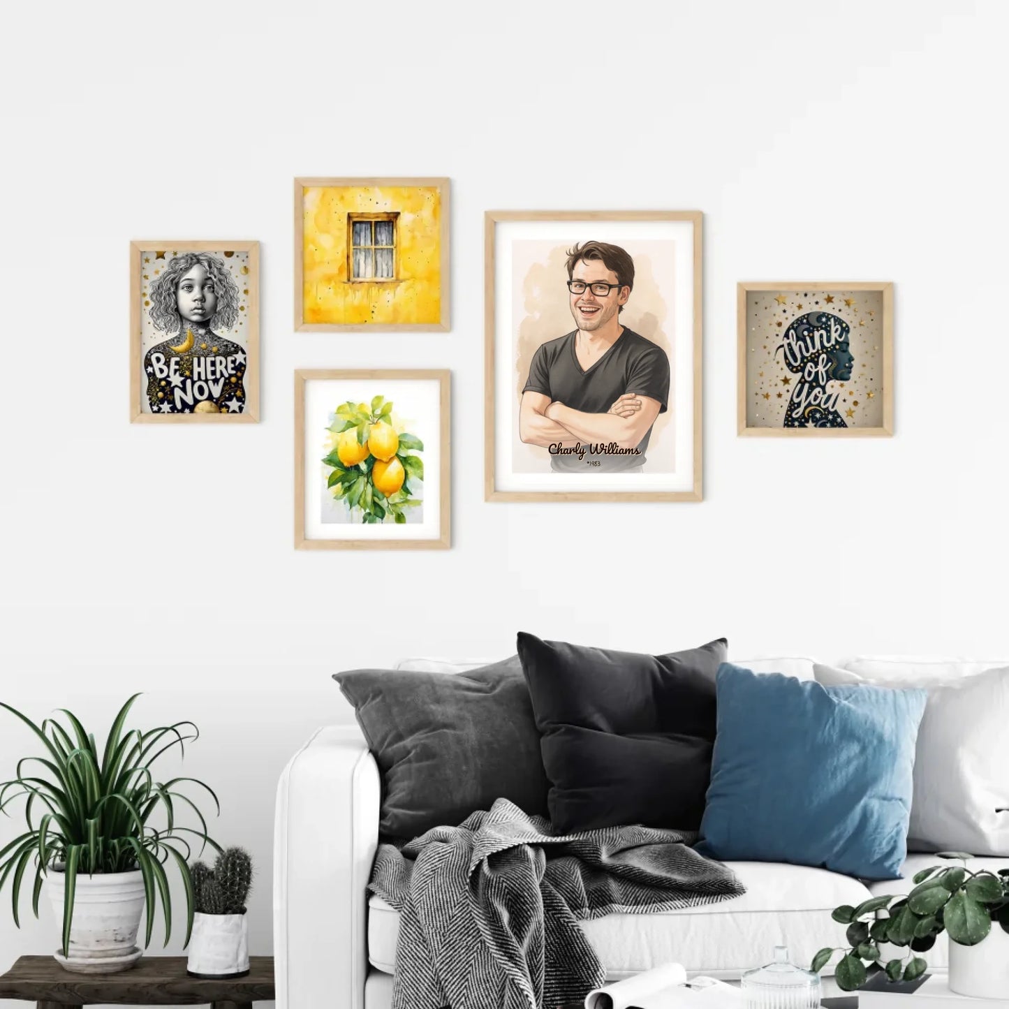 Custom Framed Contemporary Portrait