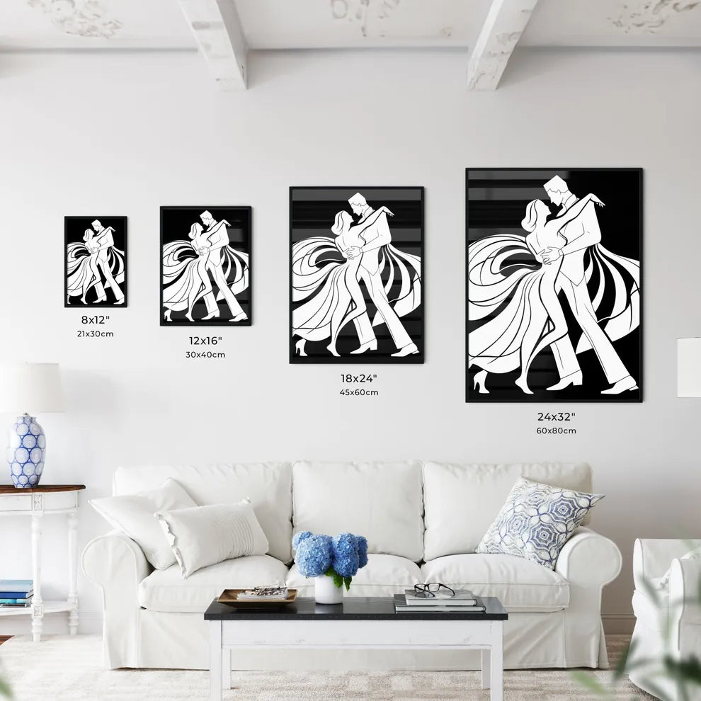 Couple Dancing Together Art Prin Wall Art