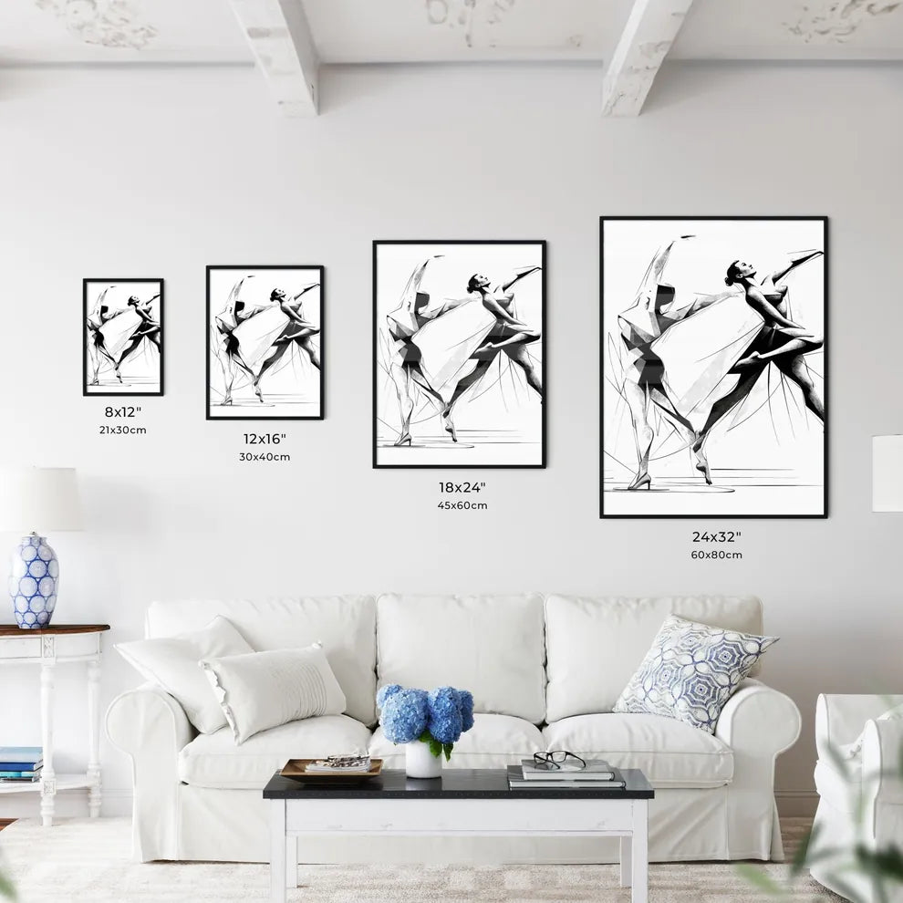 Couple Of Women Dancing Art Prin Wall Art