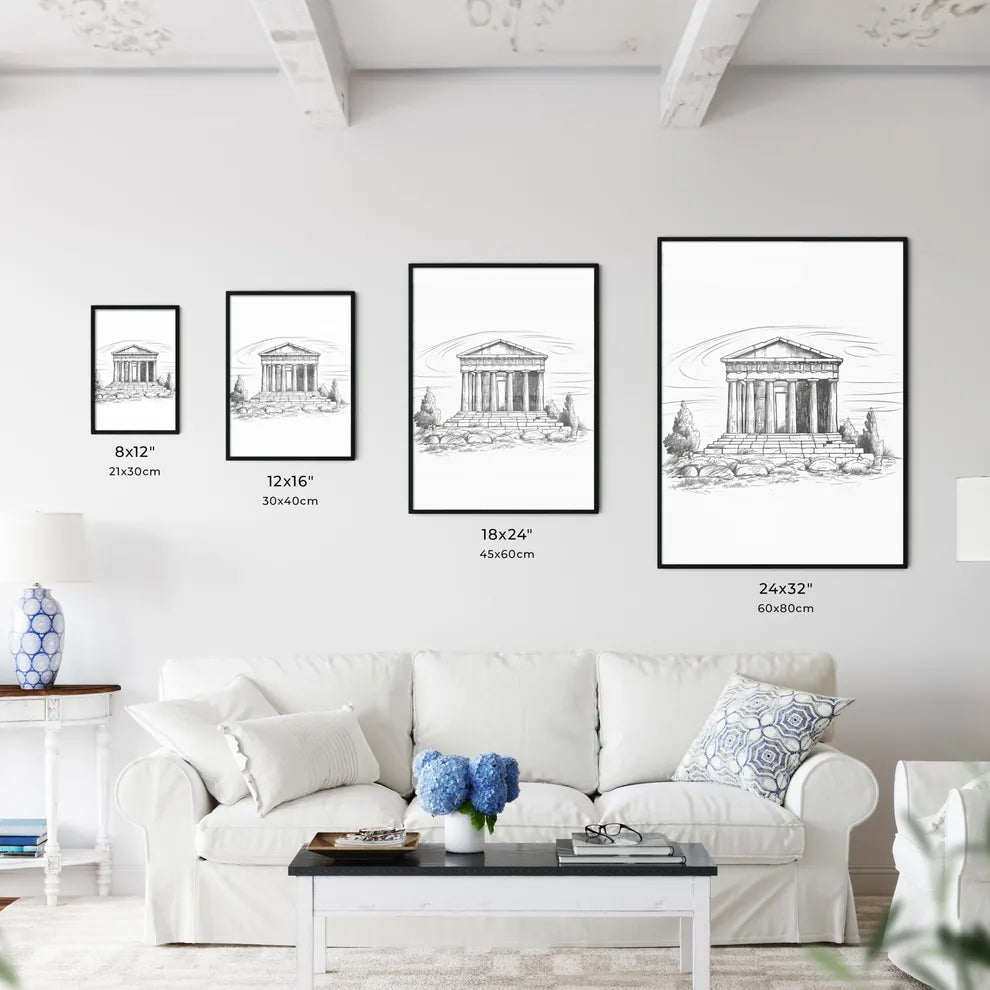 Drawing Of A Building Art Print Interior Design