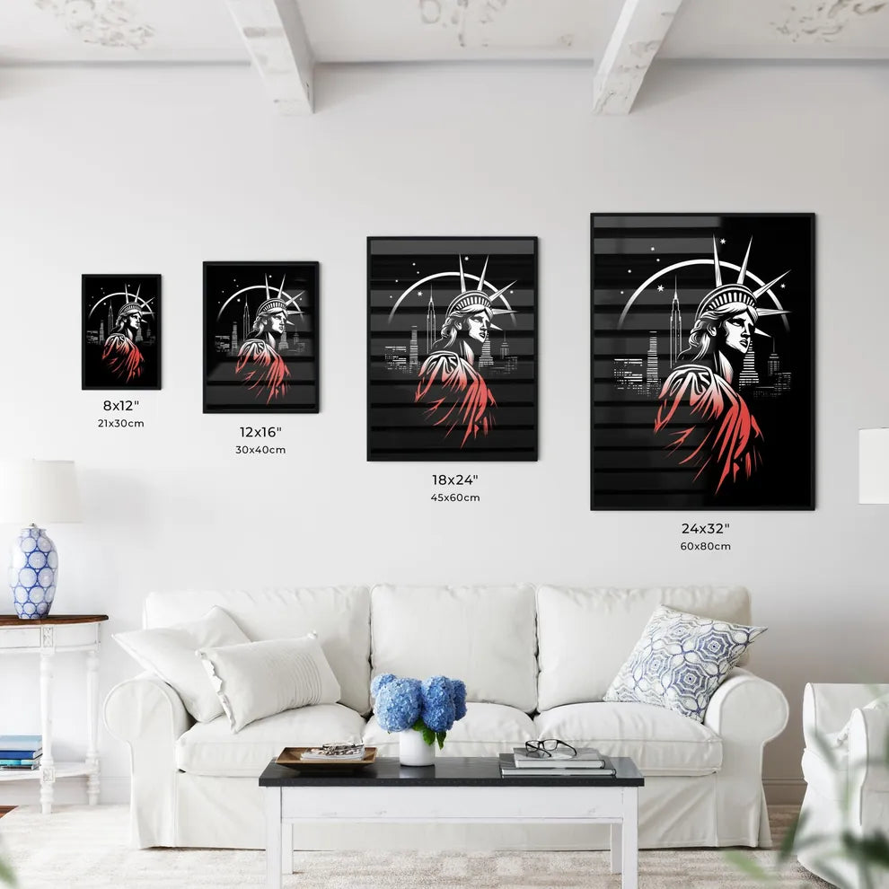Statue Of Liberty In A City Art Print Interior Design
