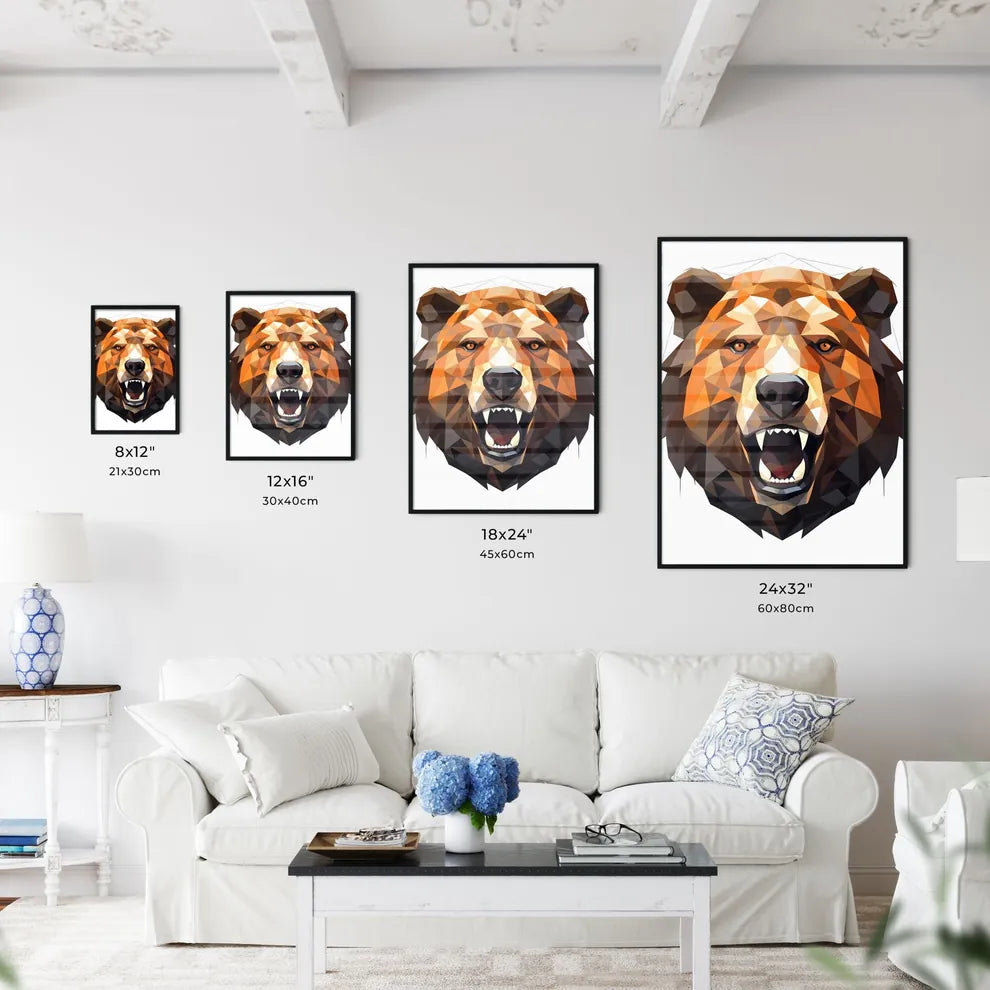Bear With Its Mouth Open Art Art Print