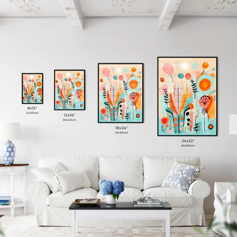 Colorful Art Of Flowers And Plants Art Prin Wall Art
