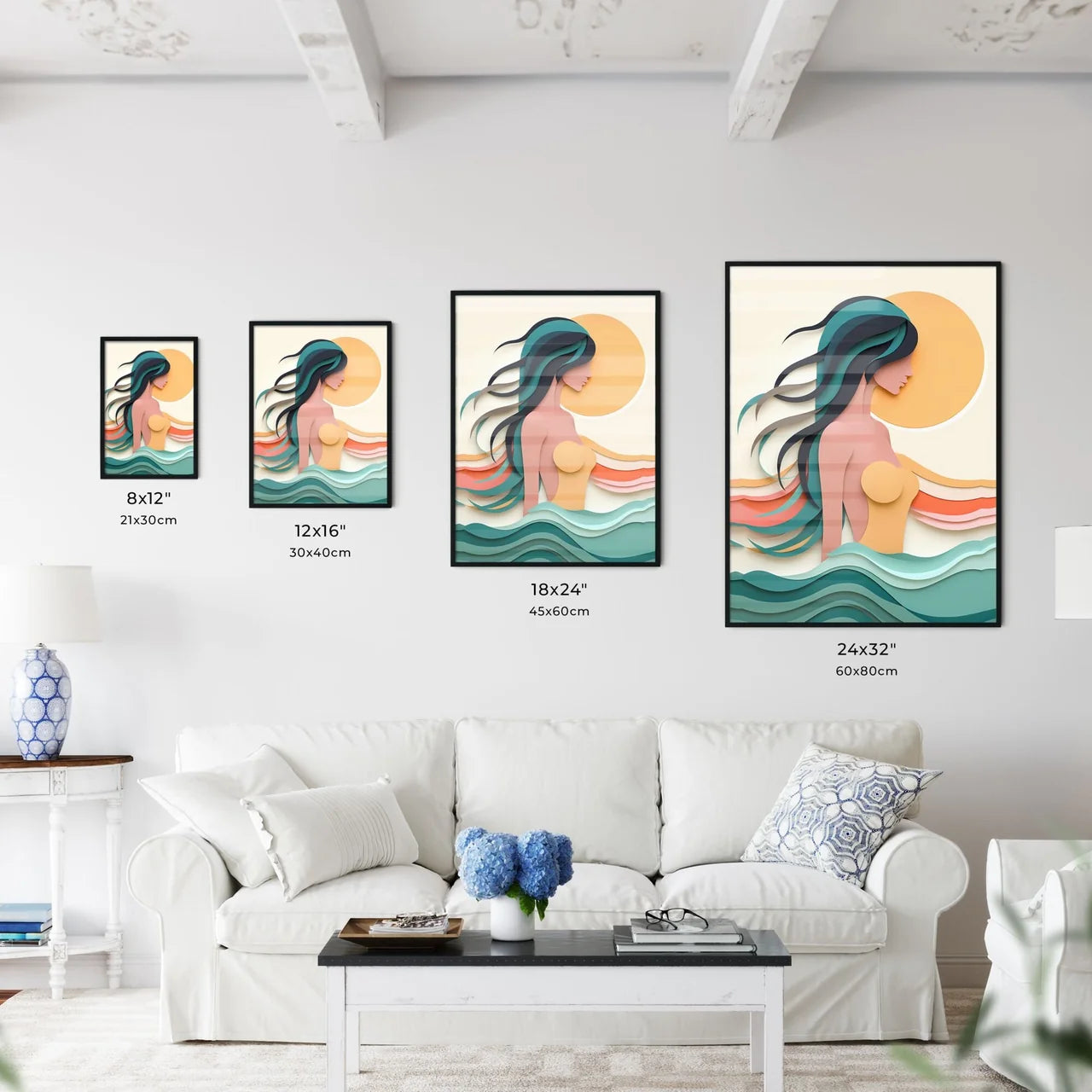 Woman In A Swimsuit Art Prin Wall Art