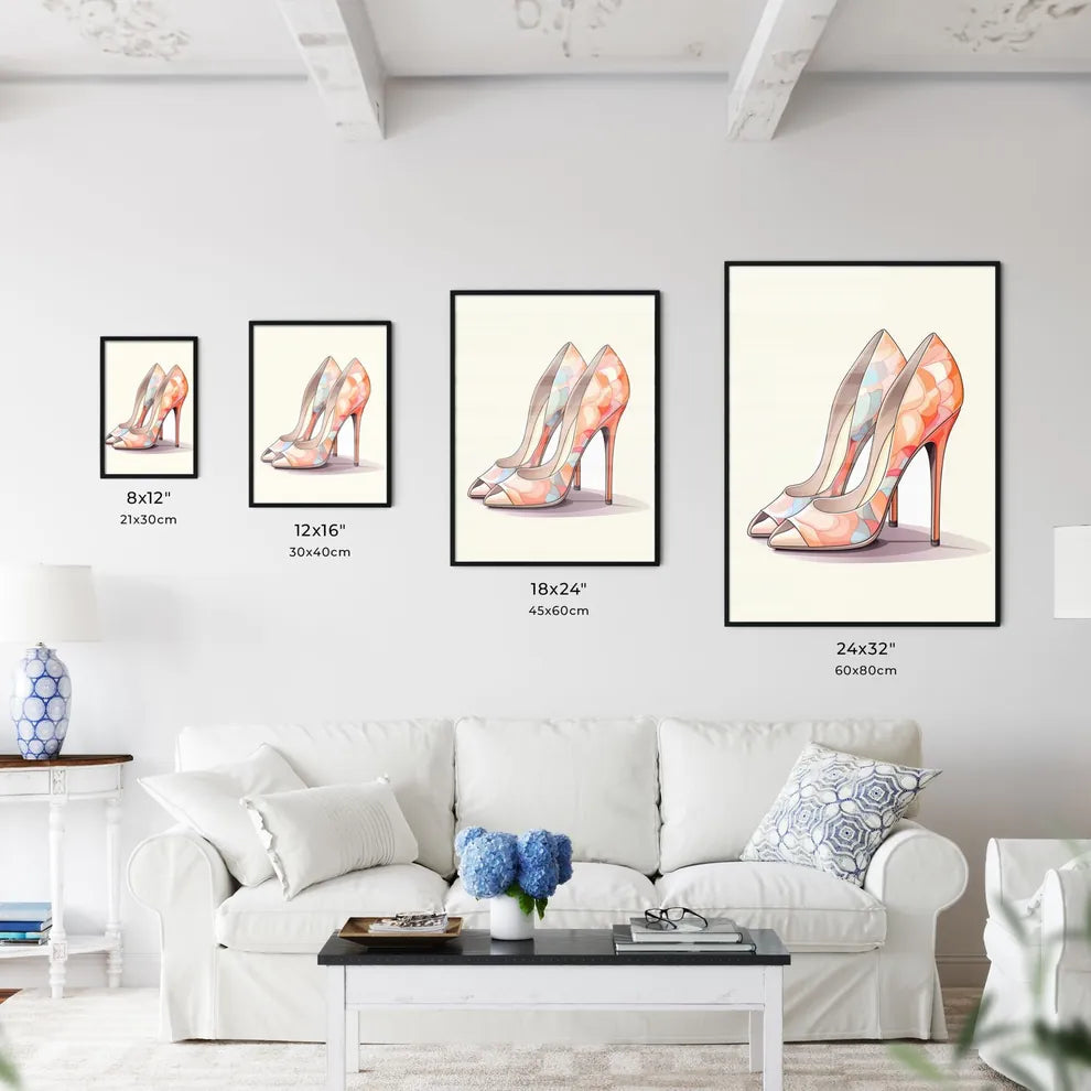 Pair Of High Heeled Shoes Art Prin Wall Art