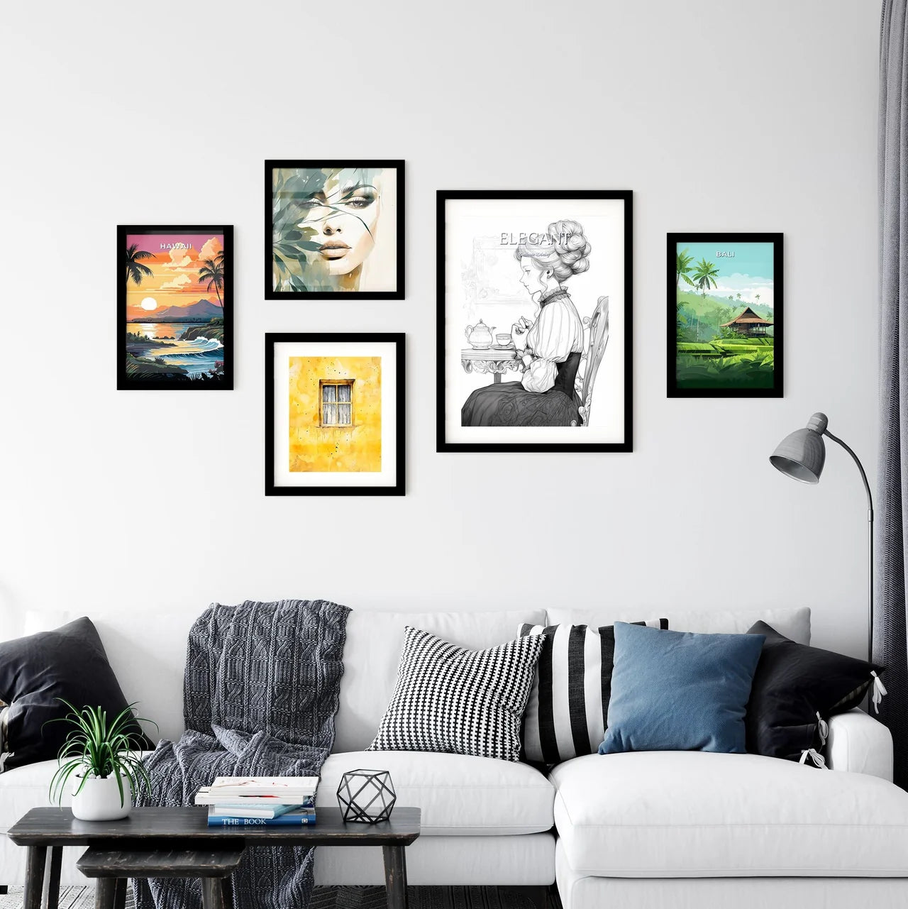 Woman Sitting At A Table Art Prin Wall Art