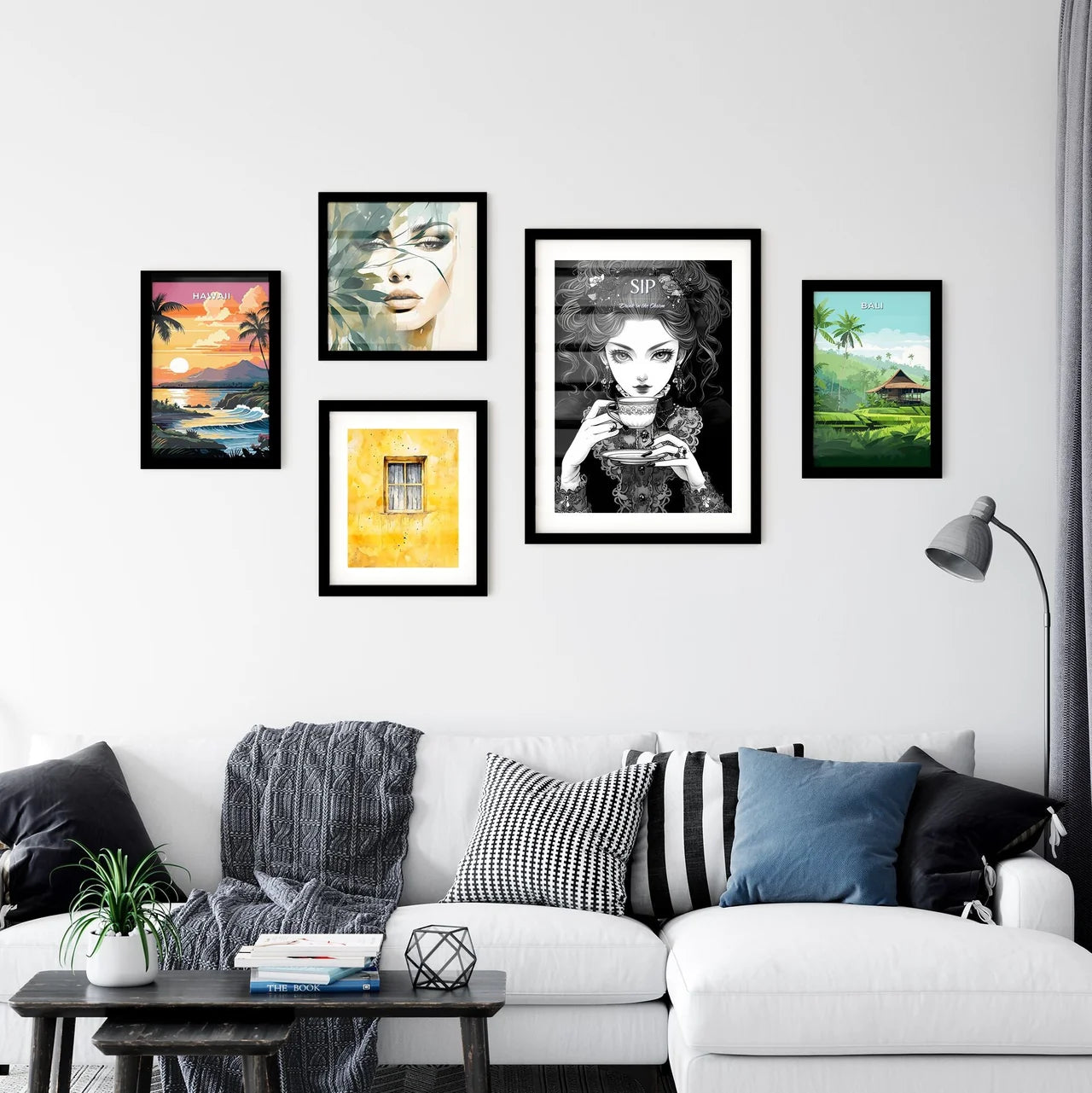 Cartoon Of A Woman Holding A Tea Cup Art Pri Wall Art