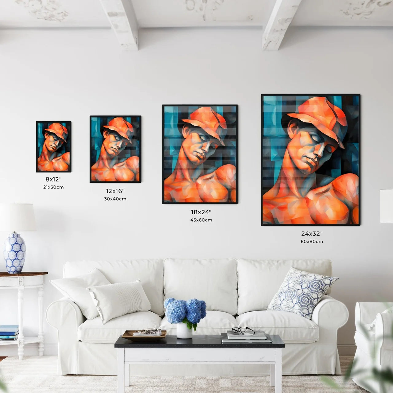 Painting Of A Man Wearing A Hat Art Prin Wall Art