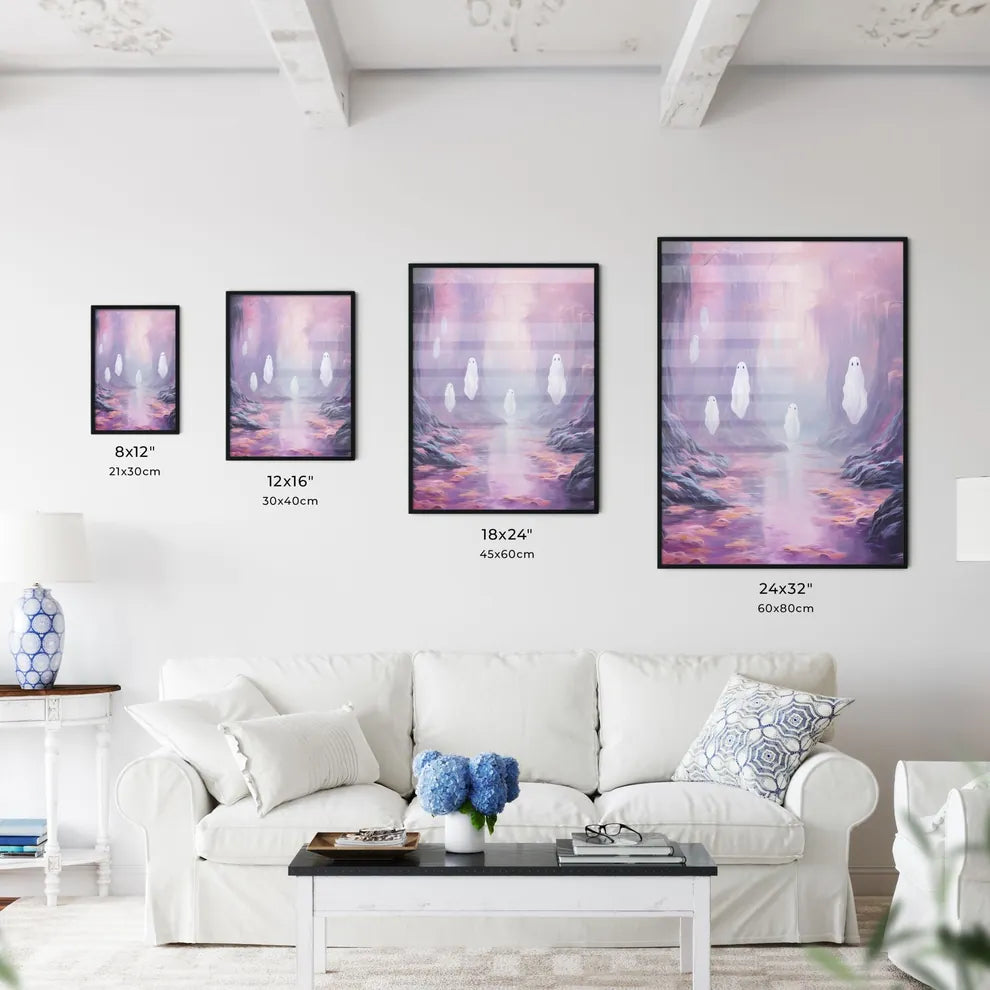 Group Of Ghosts In A Cave Art Art Print