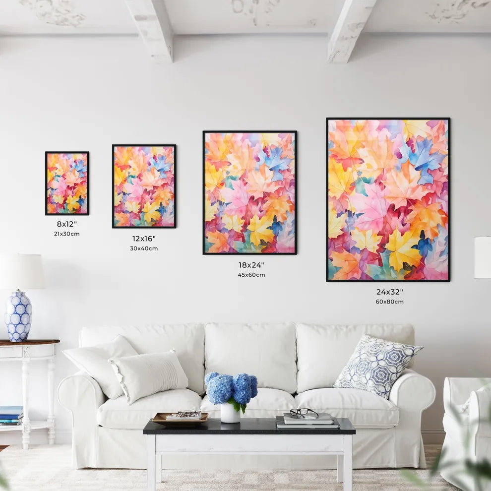 Group Of Colorful Leaves Art Prin Wall Art