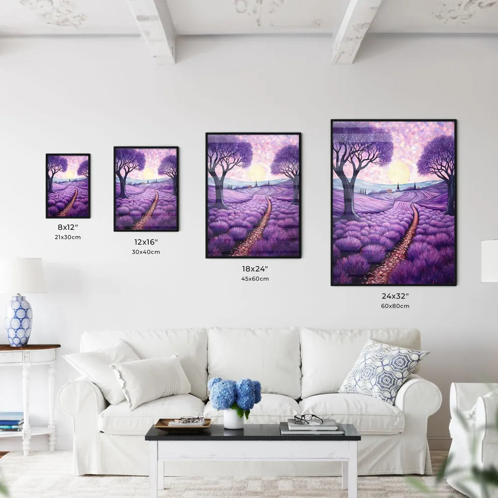 Painting Of A Lavender Field Art Prin Wall Art