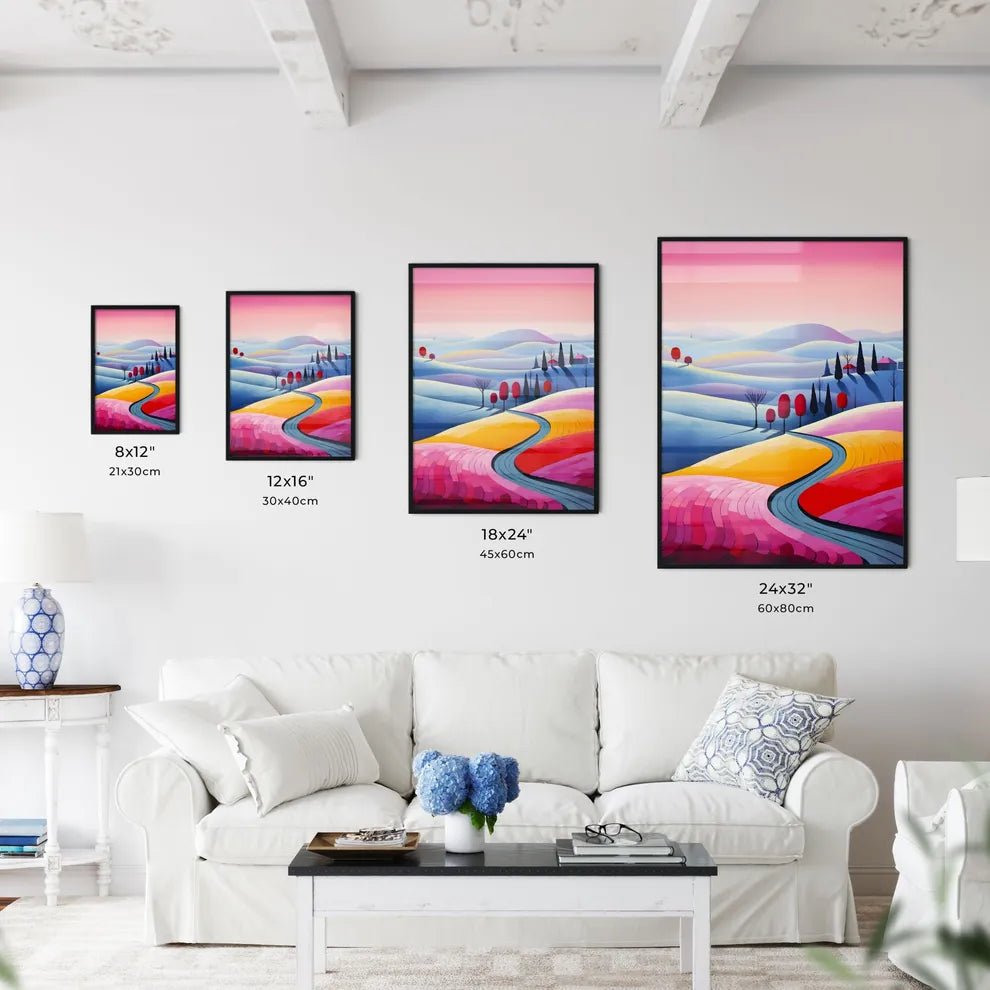 Landscape With Hills And Trees Art Prin Wall Art