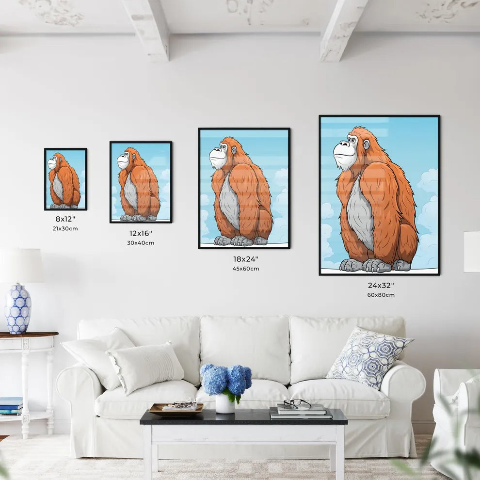 Cartoon Of A Monkey Art Print Art Print