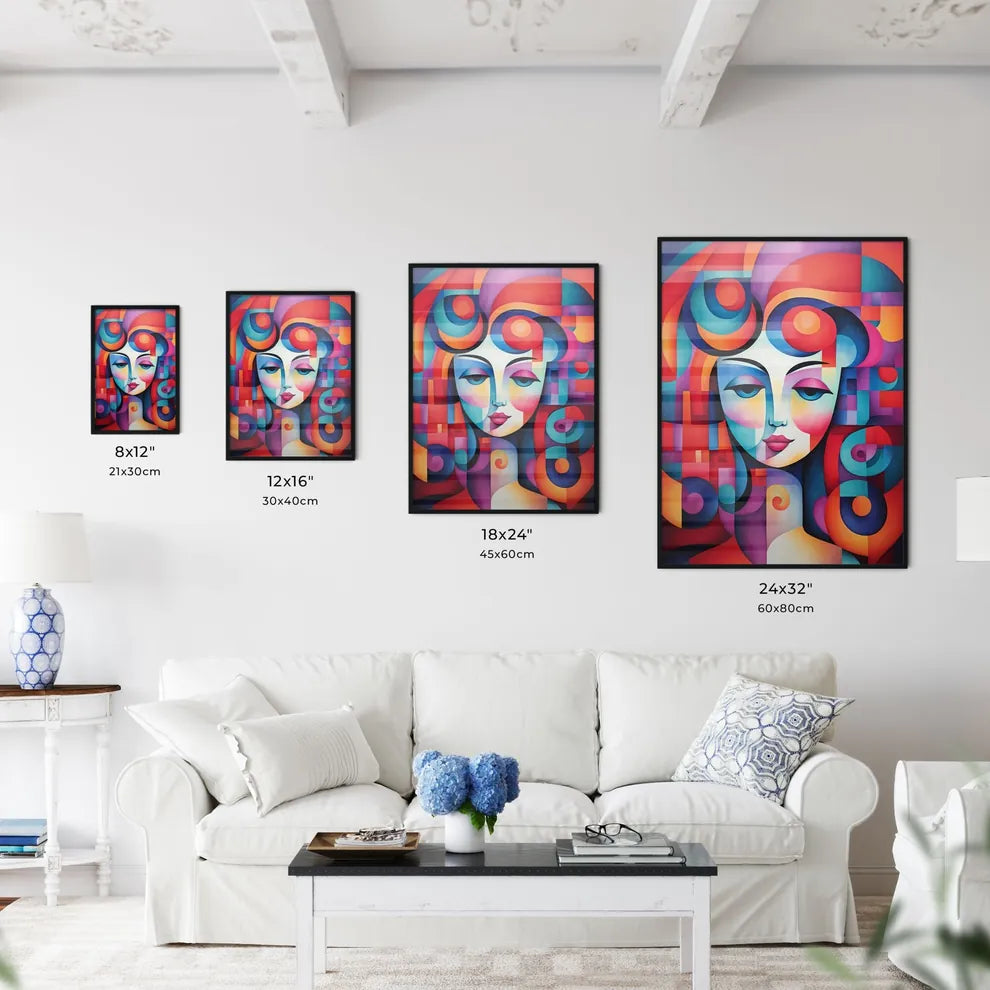 Painting Of A Womans Face Art Prin Wall Art