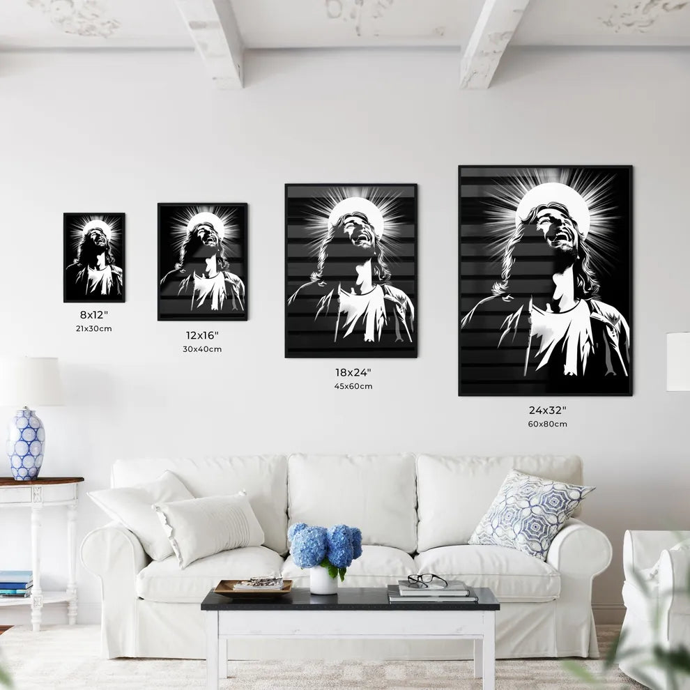 A Man With Long Hair Laughing With The Andy Wall Art