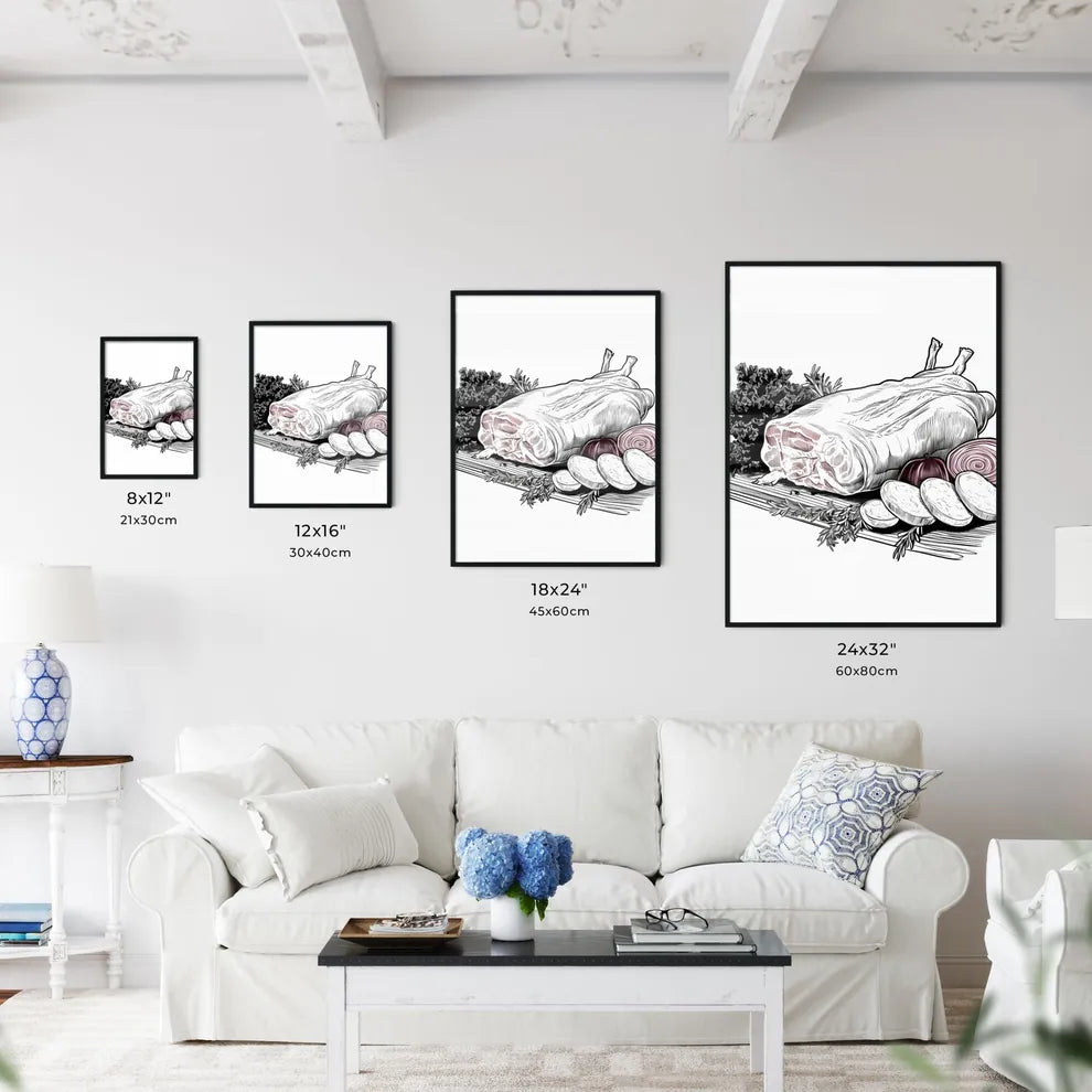 Piece Of Meat With Vegetables Art Print