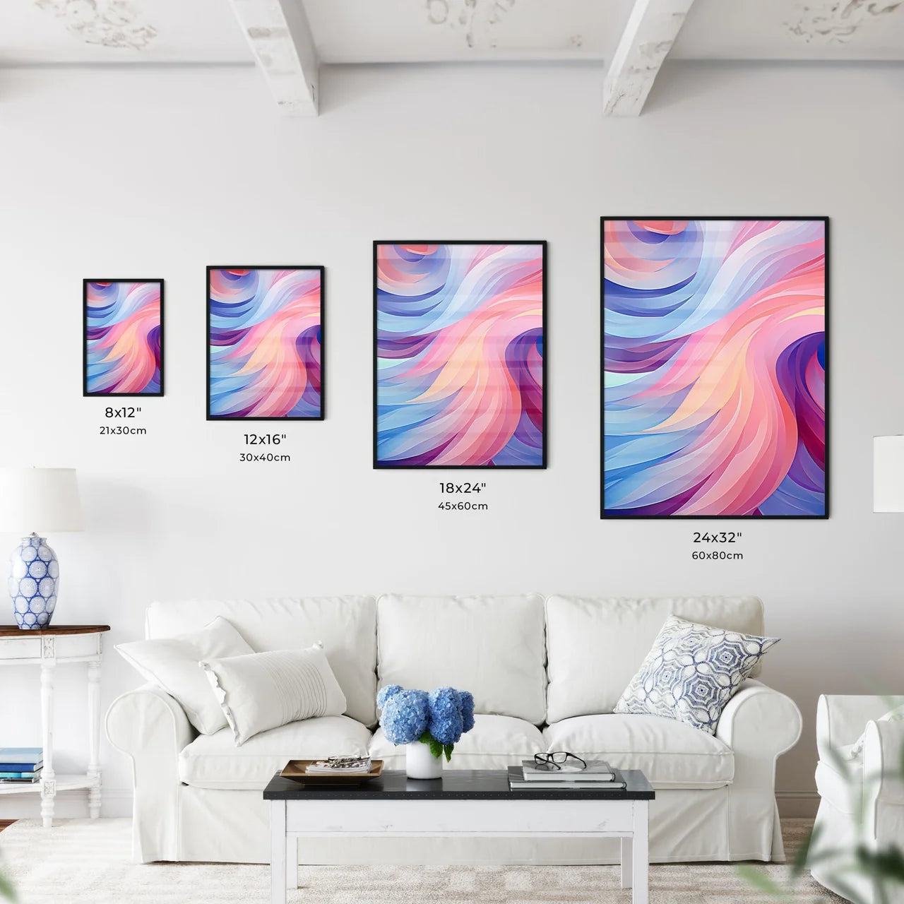 Colorful Swirly Background Art Prin Wall Art