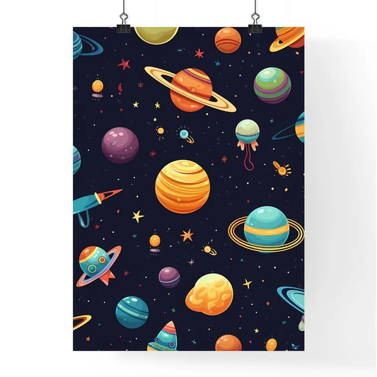 Pattern Of Planets And Stars Art Prin Poster