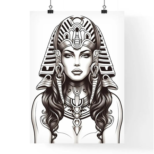 Woman Wearing A Headdress Art Prin Poster