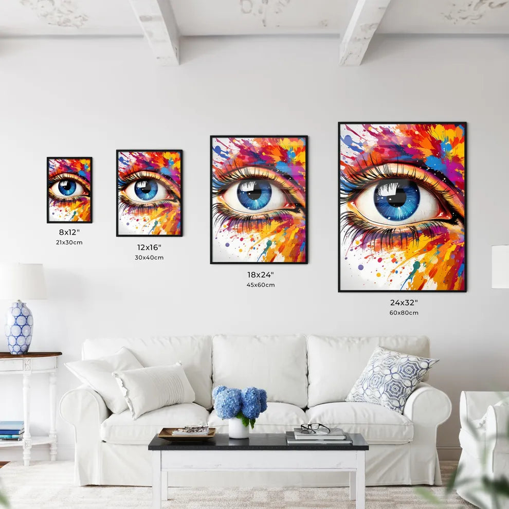 Colorful Eye With Eyelashes And Makeup Art P Wall Art