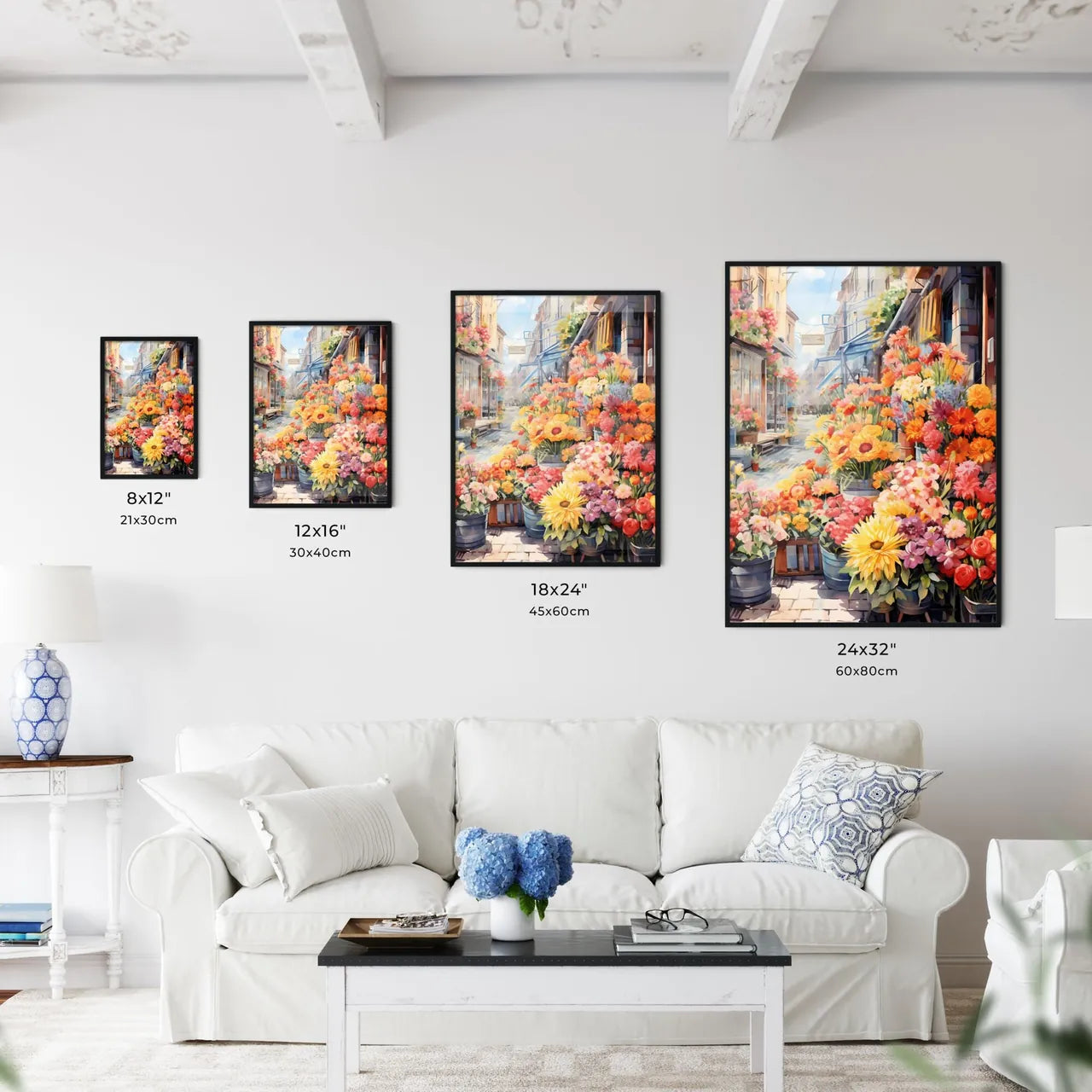 Street With Flowers On It Art Print Interior Design