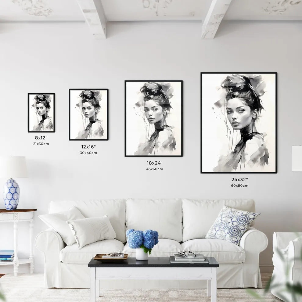 Drawing Of A Woman Art Prin Wall Art