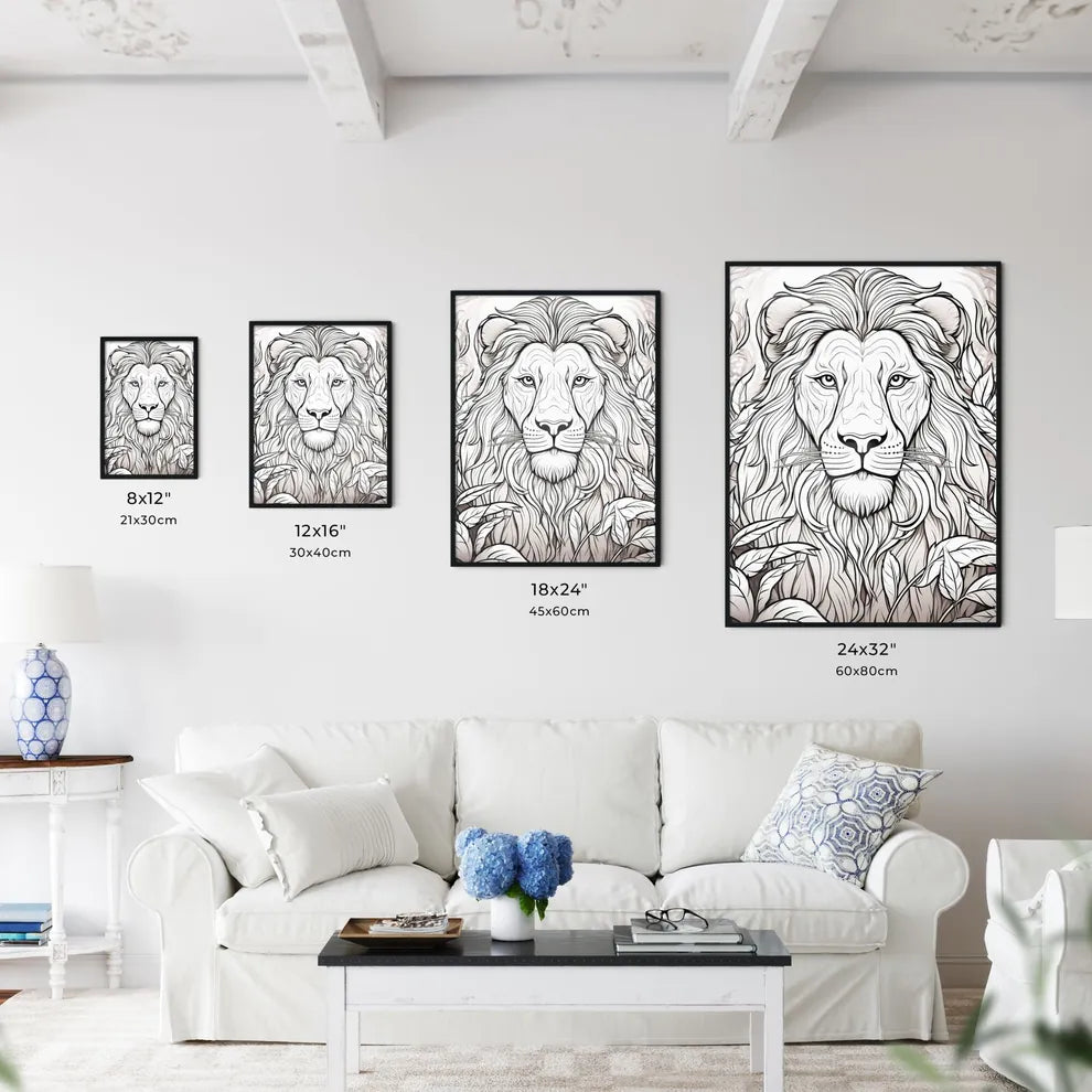 Black And White Drawing Of A Art Print