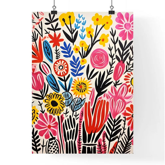 Painting Of Flowers And Leaves Art Prin Poster