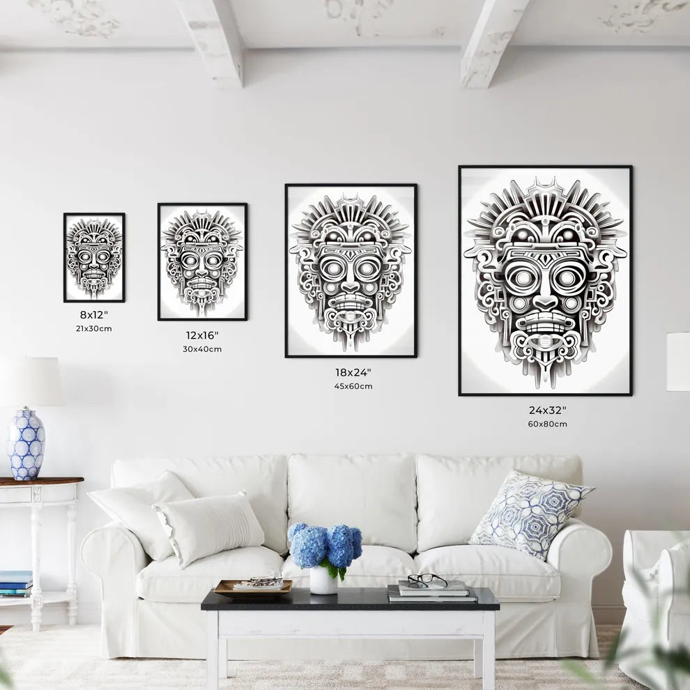 Mask With Many Different Patterns Art Prin Wall Art
