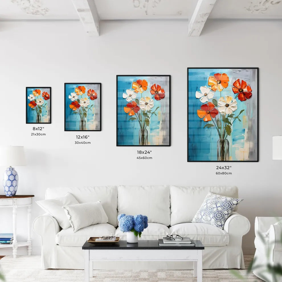 Painting Of Flowers In A Vase Art Prin Wall Art