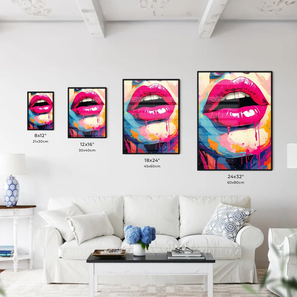 Close Up Of A Womans Lips Art Prin Wall Art