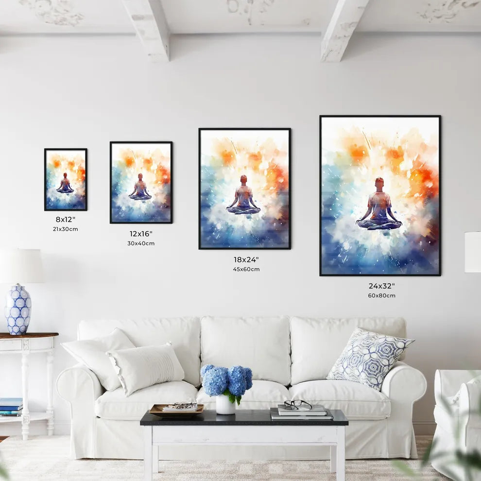Person Sitting In A Lotus Position Art Prin Wall Art