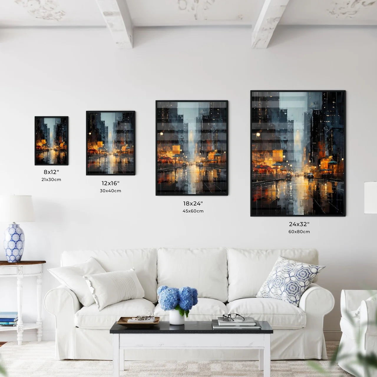Street With Buildings And Cars On It Art Print Interior Design