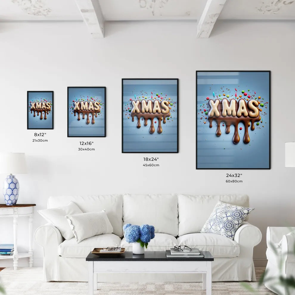 Xmas - A Melted Chocolate With Letters Art P Wall Art