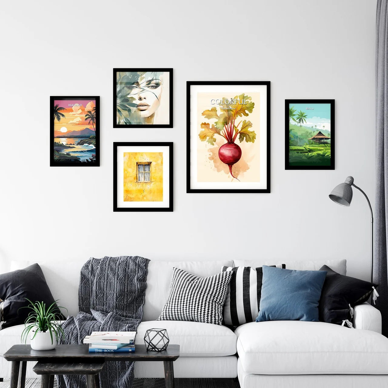 A Beet With Leaves And Stem Wall Art