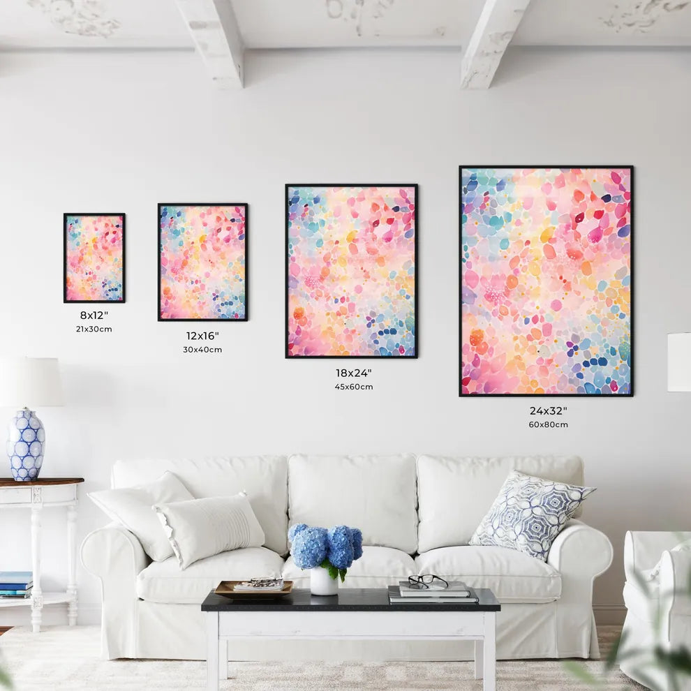 A Colorful Background With Dot Wall Art