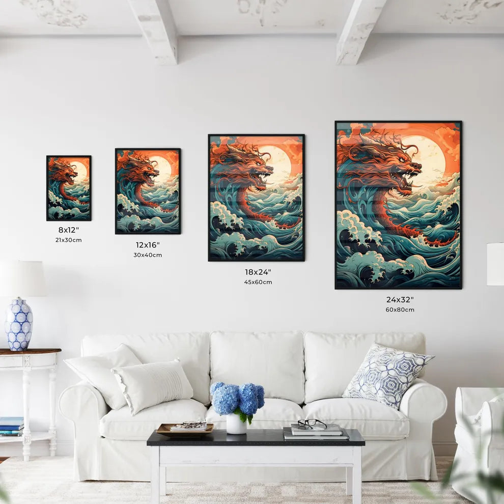 A Dragon In The Water Art Print