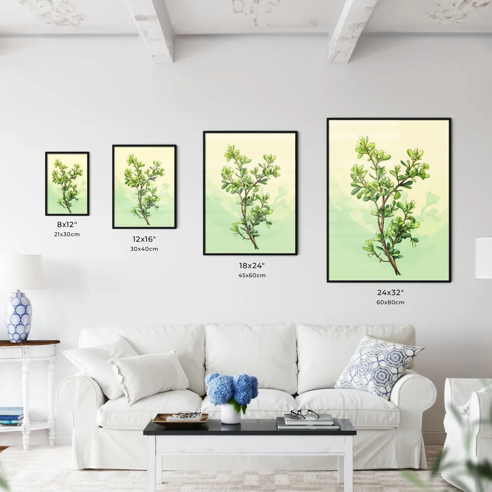 A Green Plant With Leave Wall Art