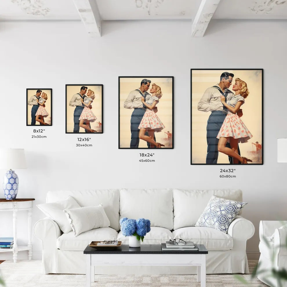A Man And Woman Dancin Wall Art