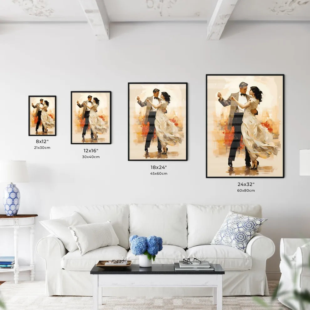 A Man And Woman Dancin Wall Art