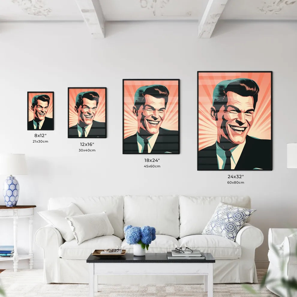 A Man Smiling With A Smil Wall Art